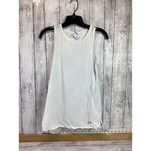 Heat Gear UA Womens Tunic Tank Size S White Linen fabric